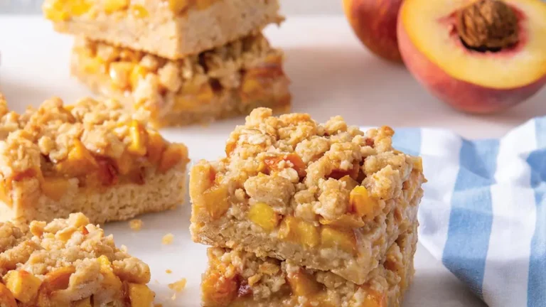 Summer Peach Cobbler Bars Recipe